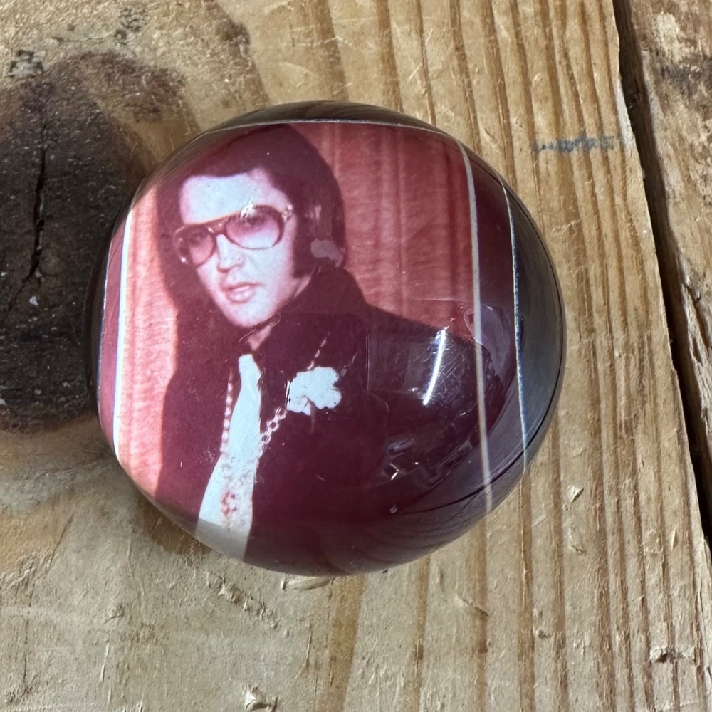 Vintage Small Elvis Presley PolyQuartz Paperweight Dome Photo Collectible Canada